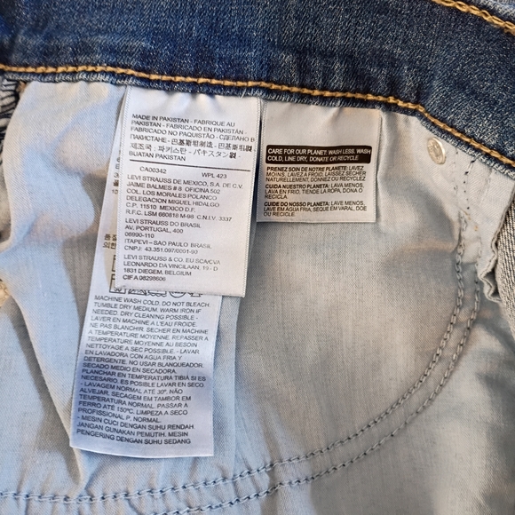 Levi's 20W Blue Denim Mini Skirt - Picture 8 of 11